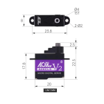 Original AGFRC A06CLS V2 Mini Coreless Motor 8.4V 0.052sec 6g 15T 3.0KG High Torque for RC Size